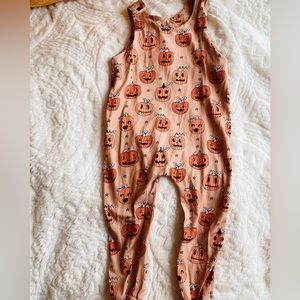 3/4T Freckles & Daisies Jackolantern Halloween Romper